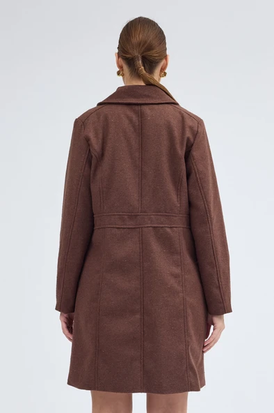 Dikiş Detaylı Tasarım Kaşe Kaban - Resim 3