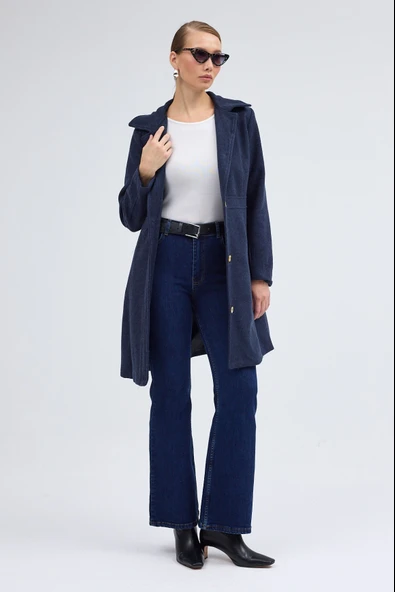 Dikiş Detaylı Tasarım Kaşe Kaban - Resim 6