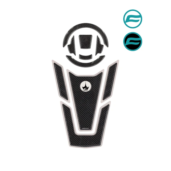 CF-650/MT DEPO VE DEPO KAPAĞI ULTIMATE 6D KARBON KAYDIRMAZ TANK PAD CFDKS01 - 1