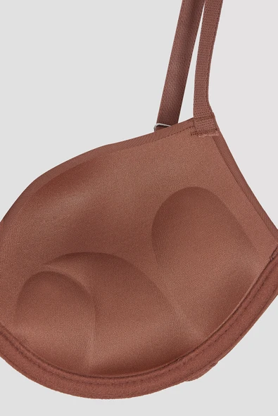 Kahverengi Latina Double Push-Up Destekli Sütyen - Resim 4