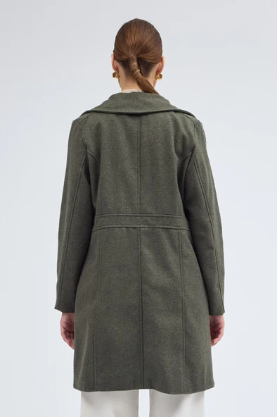 Dikiş Detaylı Tasarım Kaşe Kaban - Resim 3