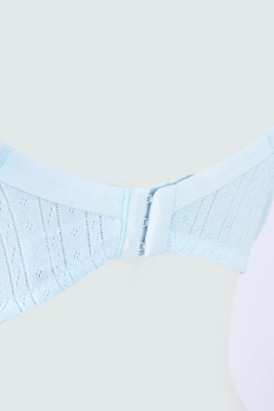 Mavi Soft Cotton Kaplı Desteksiz Sütyen - Resim 3