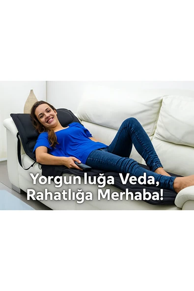 Tüm Vücut Titreşimli Masaj Matı Isıtmalı, Katlanabilir, Uzaktan Kumandalı, 174x60 cm - 3