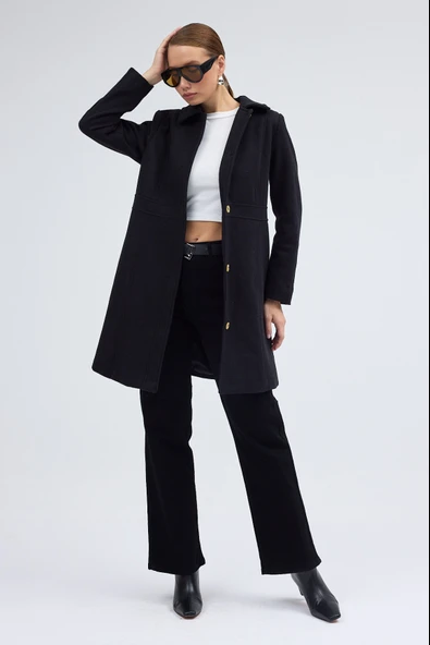 Dikiş Detaylı Tasarım Kaşe Kaban ürün görseli 1