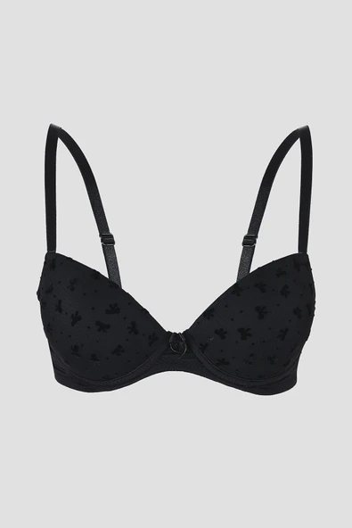 Siyah Bow Desteksiz Sütyen ürün görseli