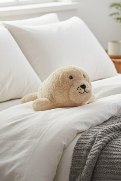 Peluş Fok Oyuncak Yastık Yumuşak Deniz Hayvanı Figürü - 9