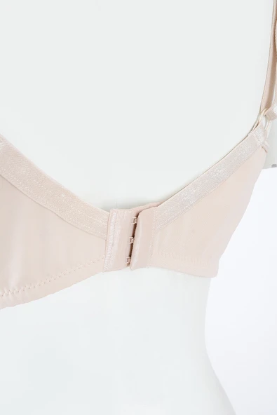 Taş Rengi Dantel Detaylı Toparlayıcı Sütyen - Resim 3