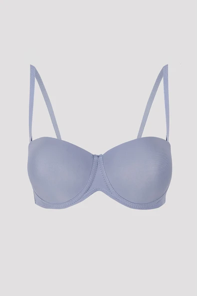 Gri Latina Destekli Straplez Sütyen ürün görseli