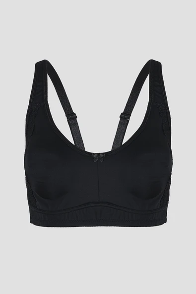 Siyah Dantel Detaylı Toparlayıcı Sütyen ürün görseli 1