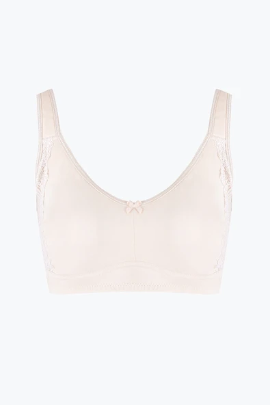 Taş Rengi Dantel Detaylı Toparlayıcı Sütyen ürün görseli 1