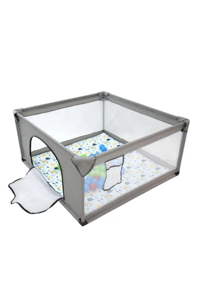 Premio Keten Güvenli Bebek Ve Çocuk Oyun Alanı Oyun Parkı 120x120 Oyun Matı Ve Topları - 10