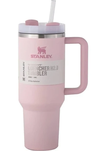 Stanley Quencher H2.O FlowState 40OZ Tumbler Pipetli Termos 1.18L AÇIK PEMBE