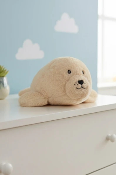 Peluş Fok Oyuncak Yastık Yumuşak Deniz Hayvanı Figürü - 8