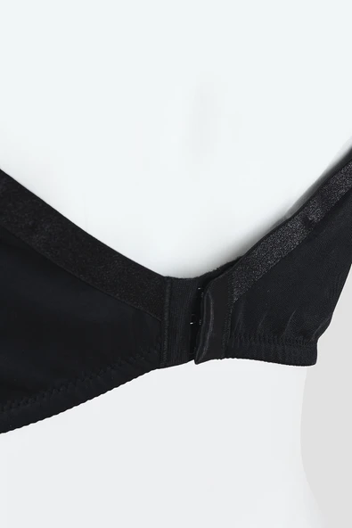 Siyah Dantel Detaylı Toparlayıcı Sütyen - Resim 3