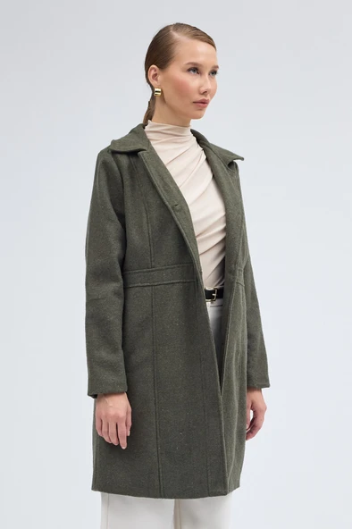 Dikiş Detaylı Tasarım Kaşe Kaban - Resim 2