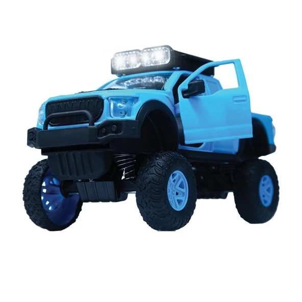 Sesli Işıklı İş Makinaları 25 cm Kamyon - 4016 - Mavi - 2