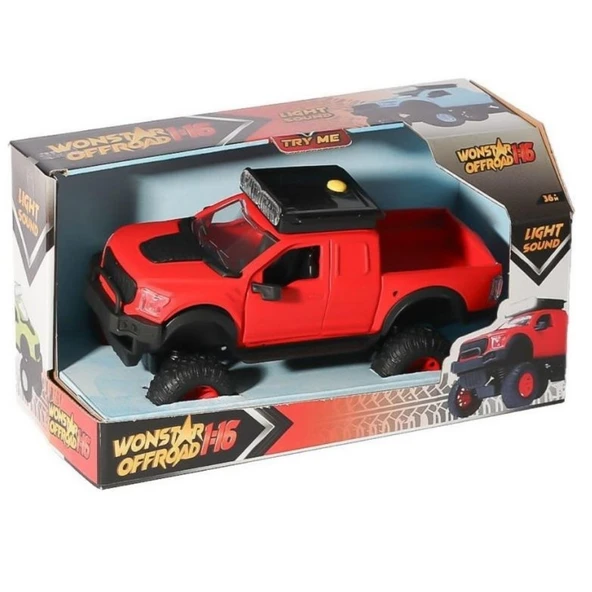 Sesli Işıklı İş Makinaları 25 cm Kamyon - 4016 - Kırmızı - Resim 3