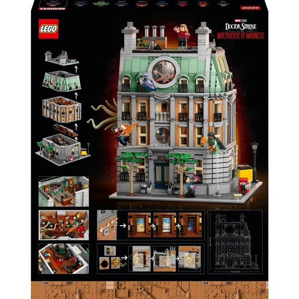 Marvel Sanctum Sanctorum 76218 - Yetişkin Model Severler için Koleksiyonluk Doctor Strange Modüler Yapım Seti (2708 Parça) - 4