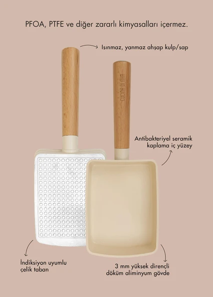 The Mia Cucina Di Mia İndüksiyon Tabanlı Seramik Tencere Seti 17 Parça - Resim 6