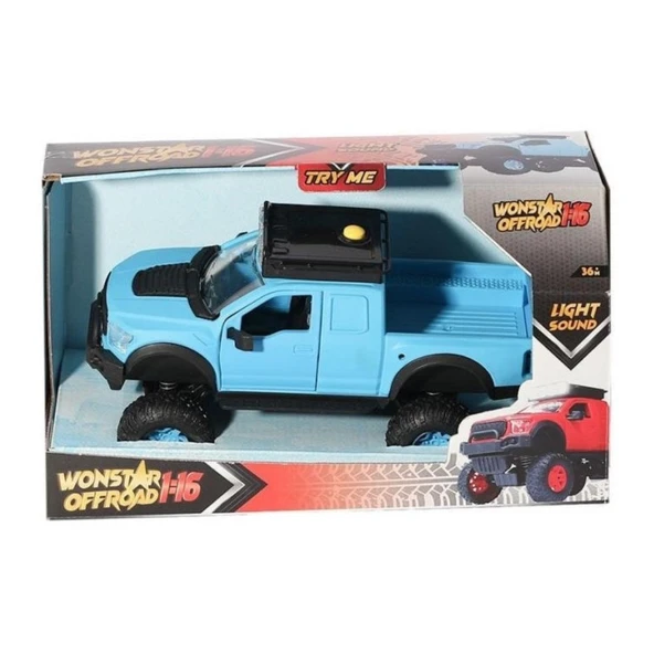 Sesli Işıklı İş Makinaları 25 cm Kamyon - 4016 - Mavi - 3