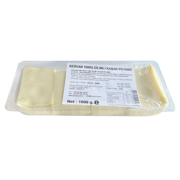 Kervan Dilimli Kaşar Peyniri 1000 gr x 4 Adet - 2