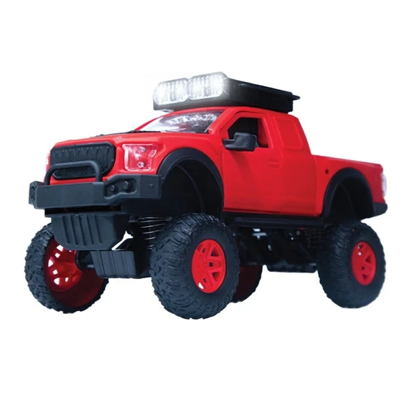 Sesli Işıklı İş Makinaları 25 cm Kamyon - 4016 - Kırmızı - Resim 2