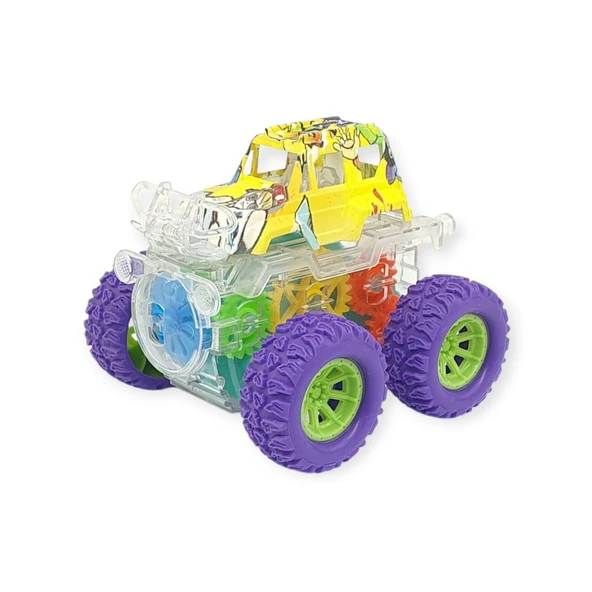 Sürtmeli Işıklı Off-Road Aracı  - 7310 - Mor - Resim 2