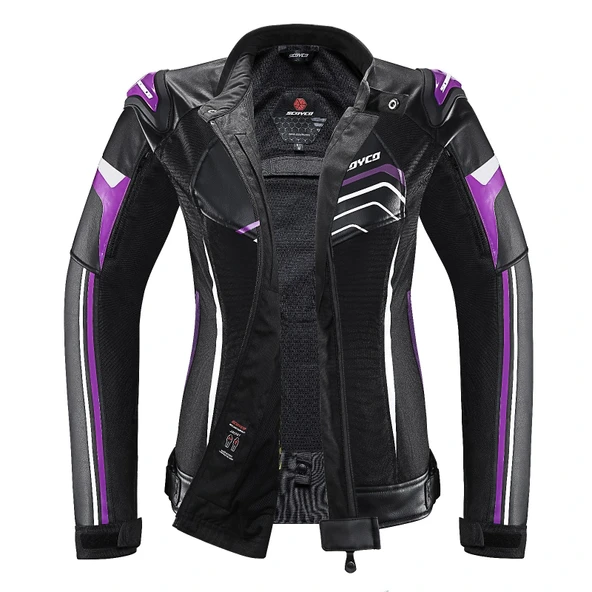 SCOYCO JK153W PURPLE 4 MEVSİM KADIN DERİ MONT - 4