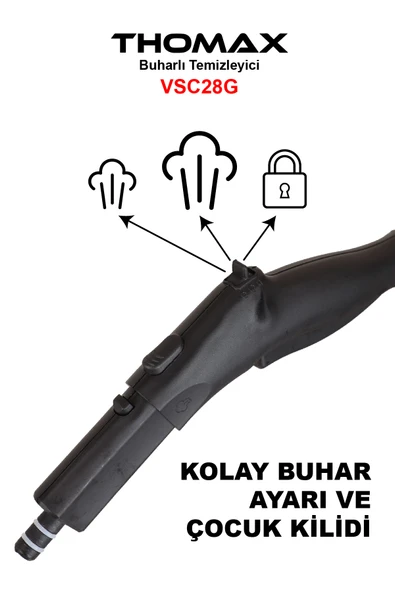 THOMAX Buharlı Temizleyici Buharlı Temizlik Makinesi - Resim 5