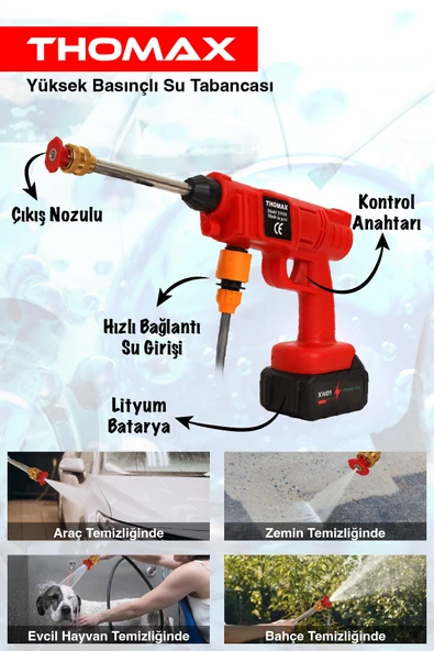 THOMAX Yüksek Basınçlı Araç Yıkama Makinesi Ve İlaçlama Makinesi - Resim 3