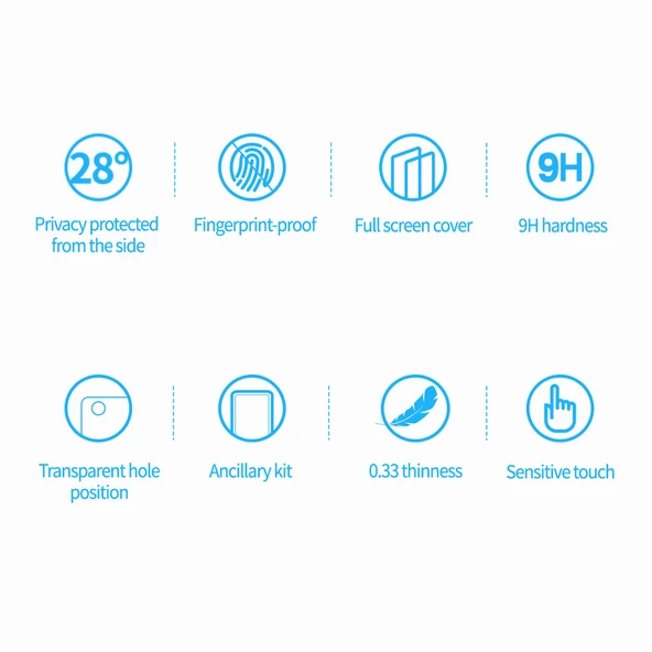 Nillkin Guardian iPhone 14 Plus / 13 Pro Max Hayalet Privacy Cam Ekran Koruyucu - 5