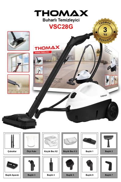 THOMAX Buharlı Temizleyici Buharlı Temizlik Makinesi ürün görseli