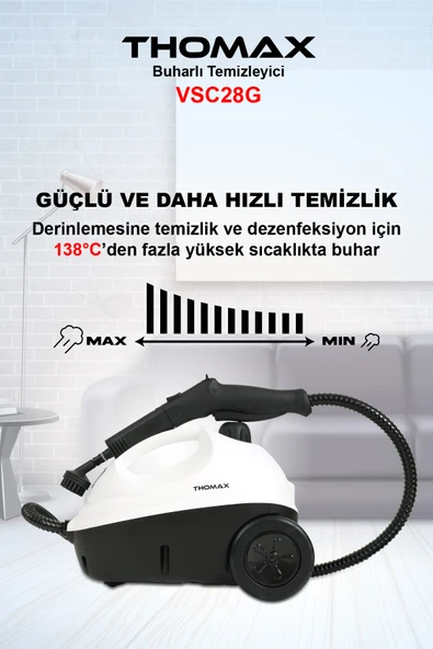 THOMAX Buharlı Temizleyici Buharlı Temizlik Makinesi - Resim 4