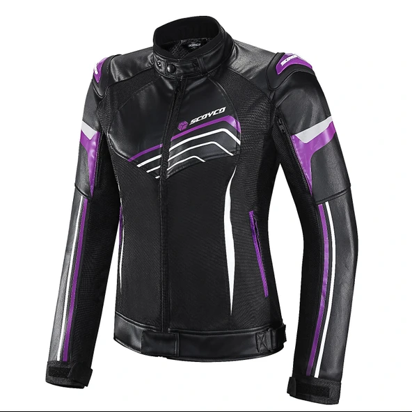 SCOYCO JK153W PURPLE 4 MEVSİM KADIN DERİ MONT