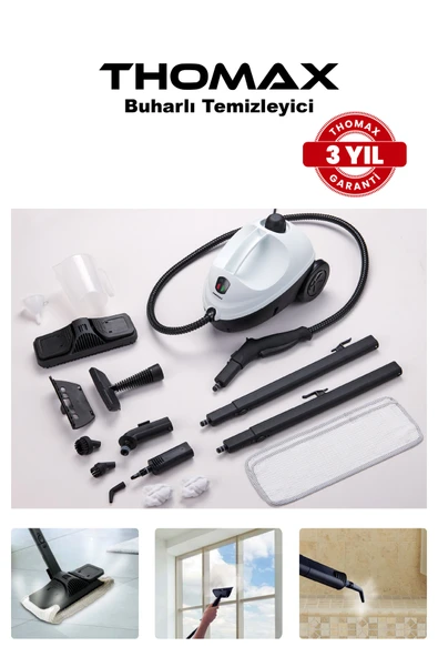 THOMAX Çok Fonksiyonlu Buharlı Temizleyici Buharlı Temizlik Makinası - Resim 6