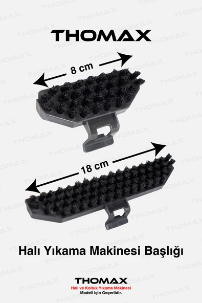 THOMAX Halı Yıkama ve Leke Çıkarma Makinesi Uyumlu Fırça Başlık Seti Küçük ve Büyük Boy ürün görseli