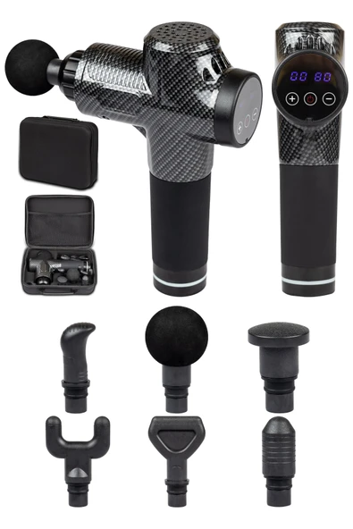 THOMAX Masaj Tabancası 6 Başlıklı Profesyonel Masaj Aleti ürün görseli