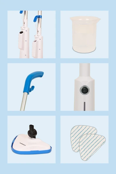 THOMAX Antibakteriyel Buharlı Temizleyici Yüksek Buhar Basınçlı Mop - Resim 5