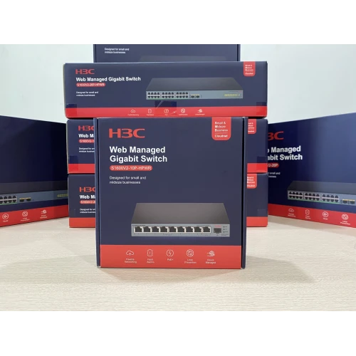 H3C S1600V2-10P-HPWR, 8 Port, GigaBit, PoE 125W, L2, 1 Port GigaBit Uplink, 1 Port GigaBit SFP, Web Yönetilebilir, Masaüstü Switch - Resim 3