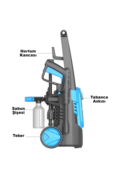 THOMAX Yüksek Basınçlı Yıkama Makinesi Araç Yıkama Oto Yıkama 1400w - Resim 4