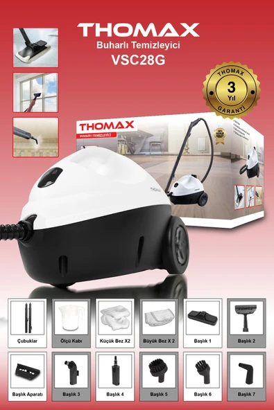 THOMAX Buharlı Temizleyici Buharlı Temizlik Makinesi - Resim 2