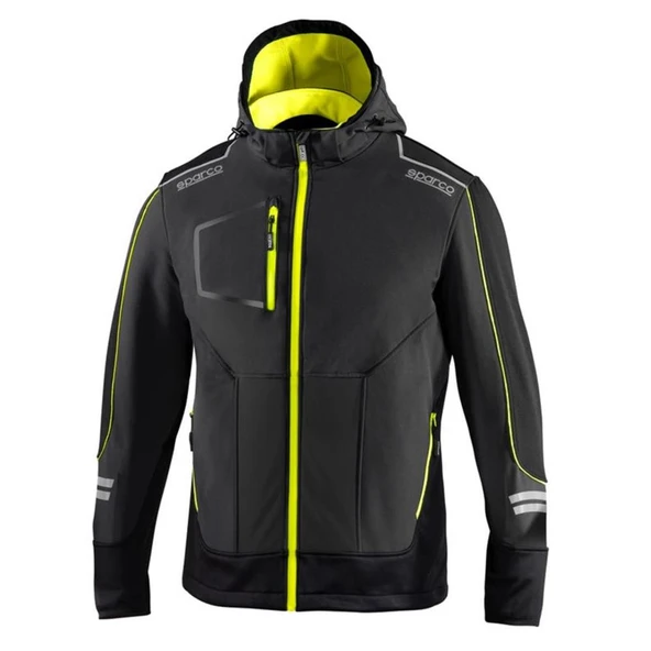 SPARCO YORK TECH SOFT SHELL SARI SİYAH M BEDEN - 1