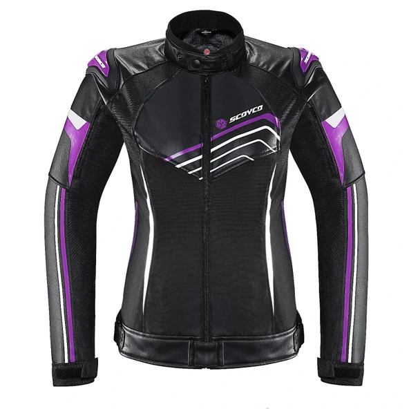 SCOYCO JK153W PURPLE 4 MEVSİM KADIN DERİ MONT - 2