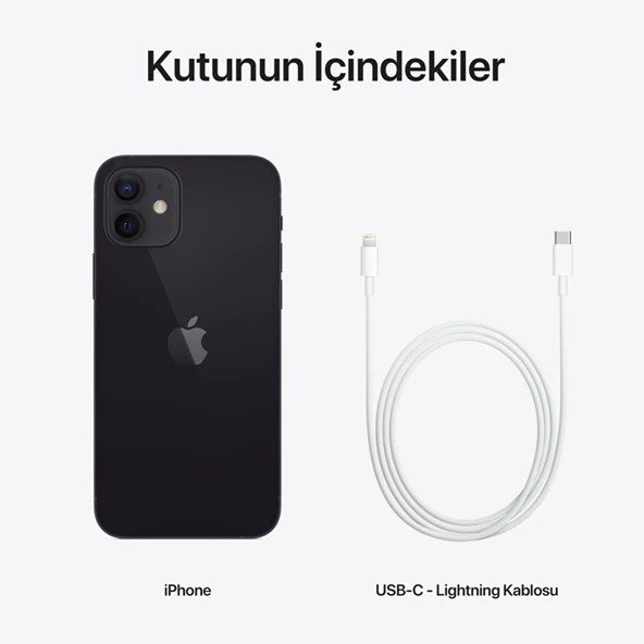 APPLE IPHONE 12 128 GB SİYAH (APPLE TÜRKİYE GARANTİLİ) - 4