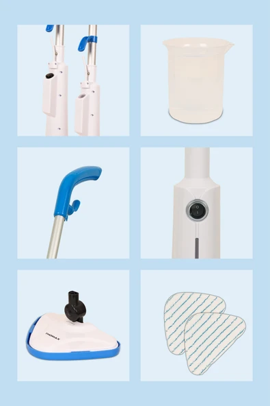 THOMAX Antibakteriyel Buhar Basınçlı Temizleyici Ve Dezenfektan Mop - Resim 5