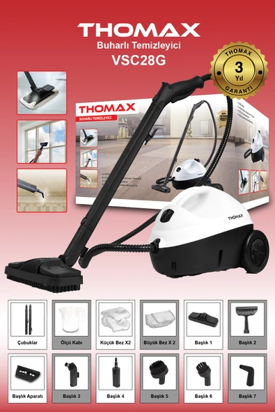 THOMAX Çok Fonksiyonlu Buharlı Temizleyici Buharlı Temizlik Makinası ürün görseli