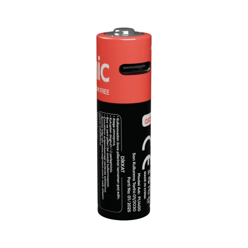 ASONIC PL1400, AA, Sarjli Pil, 1.5Volt, 1400mAh/2600mwh, Type-C ile Kolay Sarj,  2 li Paket USB To Type-C Kablo Hediye - 1