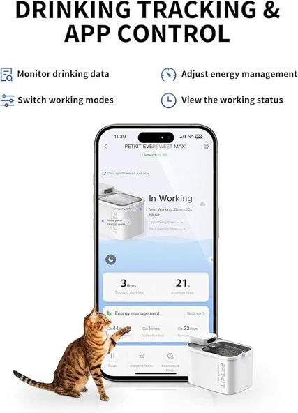 Petkit Eversweet Max Akıllı Su Pınarı  667004203 - 3