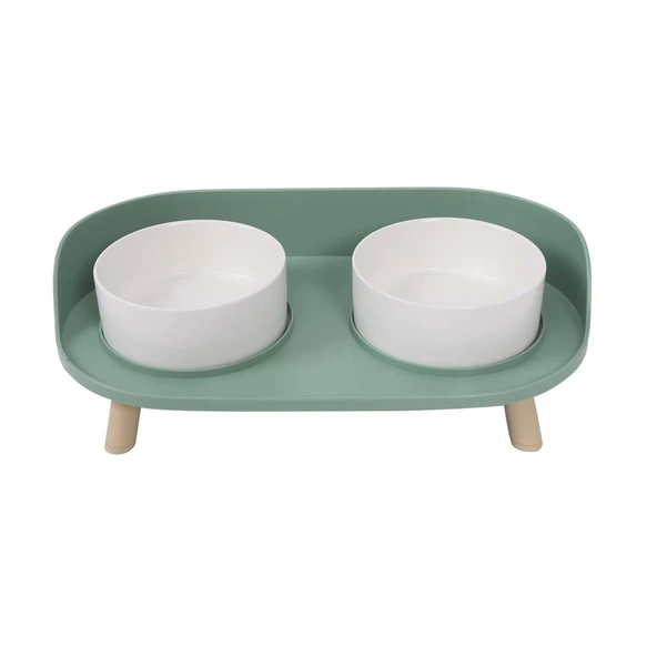 M-Pets Altitude Double Raised Pet Bowl 2x450ml - Resim 2