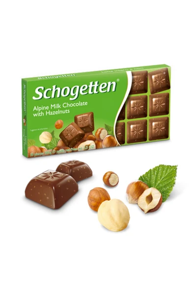 Schogetten Alpine Milk With Hazelnut Chocolatte 100 gr